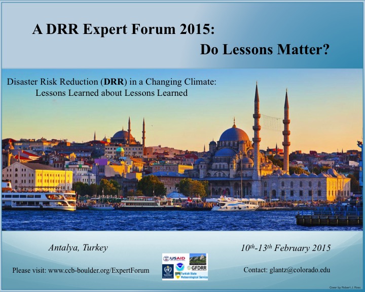 DRR Expert Forum 2015 Antalya Statement