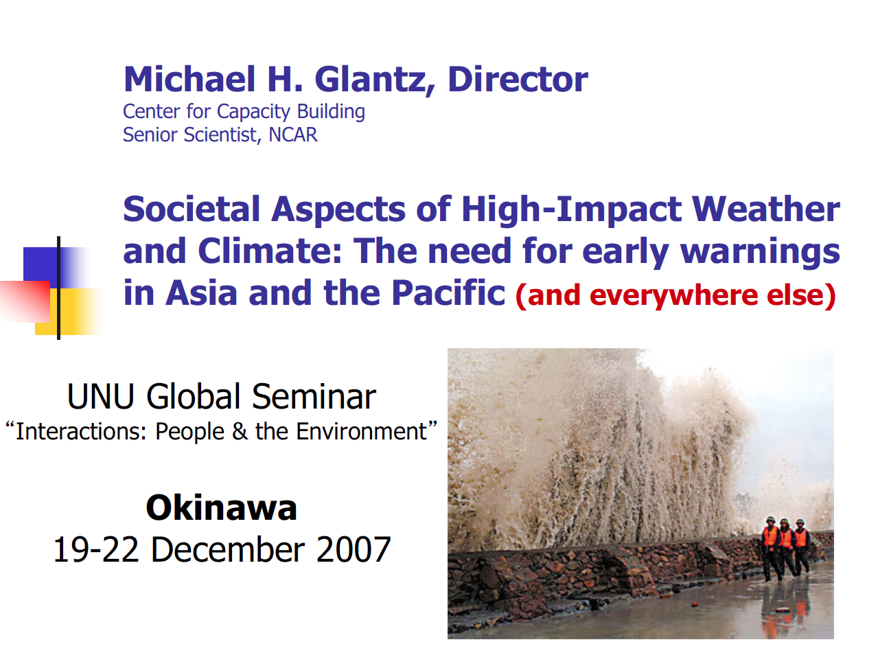 Societal Aspects of High-Impact Weather and Climate