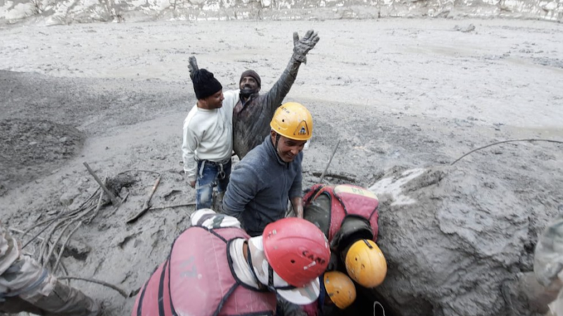 140 are missing after glacier breaks in India’s Himalayas